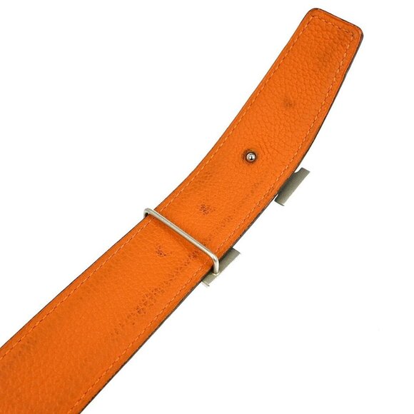 Hermes Black Box Calf Constance Reversible Belt Small Good - Picture 9 of 9